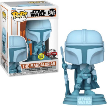 Funko POP Movies Star Wars - The Mandalorian GitD 345 Bobble-Head Special Edition