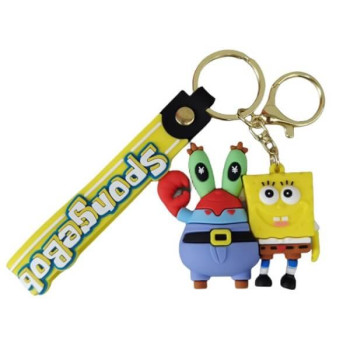 3D Μπρελόκ Σιλικόνης Spongebob - Bob and Mr. Krabs 8 εκ.