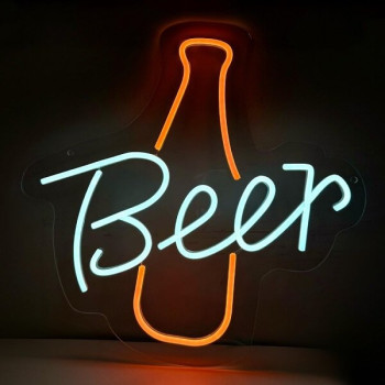 Διακοσμητικό Φωτιστικό Neon Beer σε Κίτρινο Χρώμα