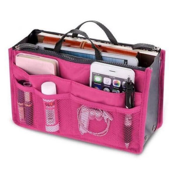 Οργανωτής Τσάντας με Πολλές Θήκες & Φερμουάρ - Ροζ