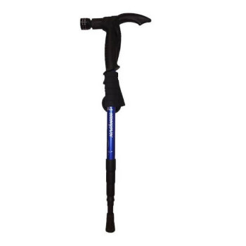 Τηλεσκοπικό Μπαστούνι - Μπατόν με Φακό & Πυξίδα - για Πεζοπόρους - Μπλε