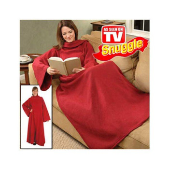 Κουβέρτα με Μανίκια Snuggle Super Soft Fleece - Κόκκινο