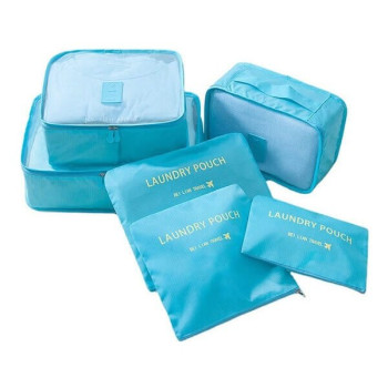 Οργανωτής Βαλιτσών σετ 6 τεμαχίων - Γαλάζιο