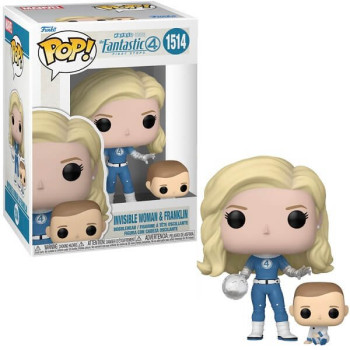 Funko POP Marvel The Fantastic Four: First Steps - Invisible Woman & Franklin 1514 Bobble-Head
