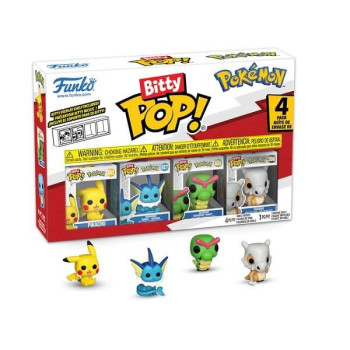 Funko Bitty POP! Pokemon - Pikachu, Vaporeon, Caterpie & Cubone 4-Pack Vinyl Figures