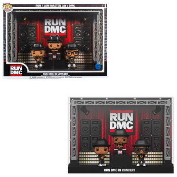 Funko POP Deluxe Moment Run DMC in Concert - Run, Jam Master Jay & DMC 01 Vinyl Figures Special Edition