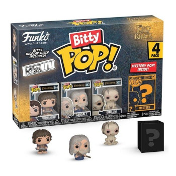 Funko Bitty POP! The Lord of the Rings - Frodo Baggins, Gandalf, Gollum & Chase Mystery 4-Pack Vinyl Figures 