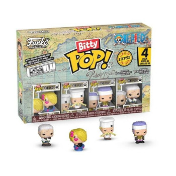 Funko Bitty POP! One Piece - Sanji, Zeff, Krieg & Chase 4-Pack Vinyl Figures 