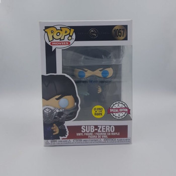Funko POP Movies Mortal Kombat - Sub-Zero GitD 1057 Vinyl Figure Special Edition Damaged Box