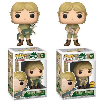 Funko POP Television Bundle of 2 Australia Zoo Home of The Crocodile Hunter - Steve Irwin & Chase 921 Vinyl Figures