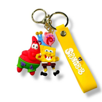 3D Μπρελόκ Σιλικόνης Spongebob - Bob, Patrick and Gary 8 εκ.