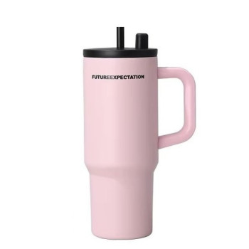 Ανοξείδωτο Ισοθερμικό Ποτήρι Θερμός - Handled Travel Tumbler - 710ml Ροζ