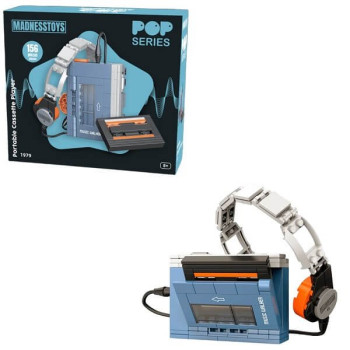 MadnessToys Σετ Τουβλάκια Pop Series - Portable Cassette Player 1979 Construction Kit 156 κομμάτια