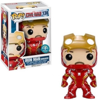 Funko POP Movies Captain America Civil War - Iron Man (Unmasked) 136 Bobble-Head Underground Toys Exclusive