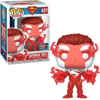 Funko POP Heroes Superman - Superman (Red) 437 Vinyl Figure 2022 Fall Convention Exclusive 
