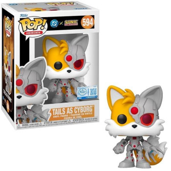 Funko POP Heroes DC x Sonic the Hedgehog - Tails as Cyborg 594 Vinyl Figure Special Edition Exclusive