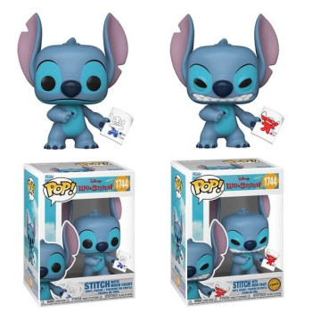 Funko POP Bundle of 2 Disney Lilo & Stitch - Stitch with Mood Chart & Chase 1744 Vinyl Figures