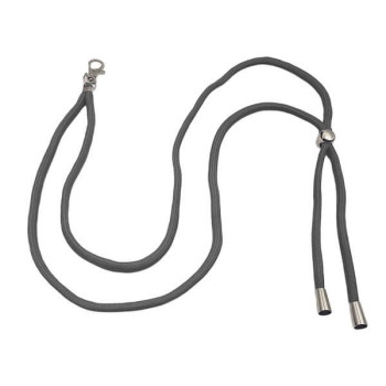 Λουράκι Λαιμού Lanyard για Κινητό με Μεταλλικό Γάντζο 75cm - Γκρι