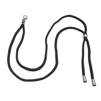 Λουράκι Λαιμού Lanyard για Κινητό με Μεταλλικό Γάντζο 75cm - Γκρι Σκούρο