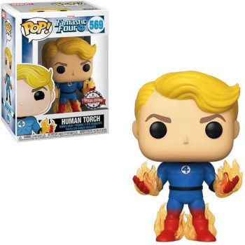 Funko POP Marvel Fantastic Four - Human Torch GitD 569 Bobble-Head Special Edition Exclusive