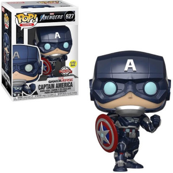 Funko POP Games Avengers - Captain America (GameVerse) GitD 627 Bobble-Head