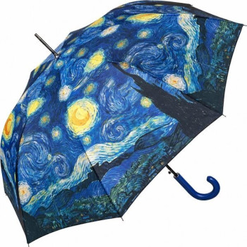 Ομπρέλα Αυτόματη Vincent van Gogh - The Starry Night 105cm 8 Ακτινών - Μπλε 