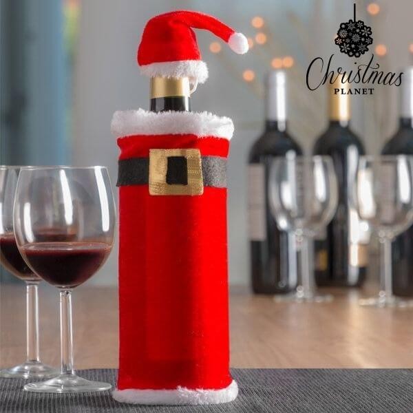 Καπέλο και Παλτό Άγιου Βασίλη για Μπουκάλια