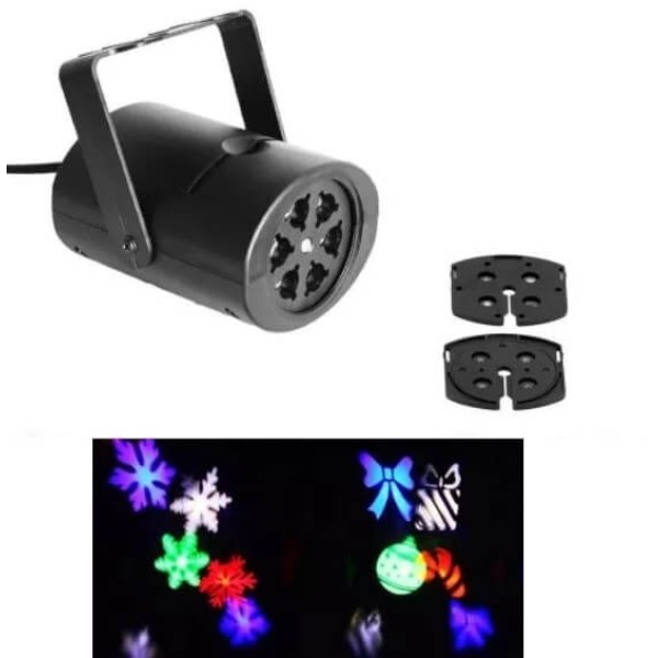 Νυχτερινός Χριστουγεννιάτικος Φωτισμός - Projector Χιονονιφάδα & Στολίδια