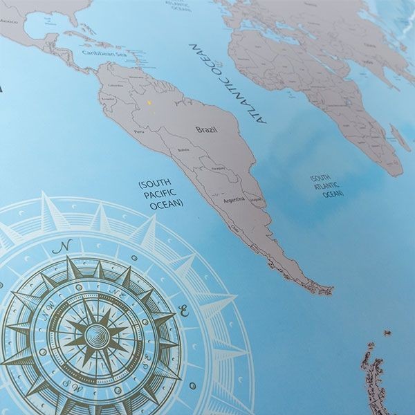 Ξυστός Παγκόσμιος Χάρτης - Εκεί που έχω ταξιδέψει εγώ! 