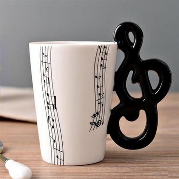Κούπα με λαβή σε σχήμα Κλειδί του Σολ - Treble Clef Mug