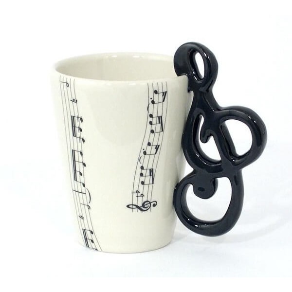 Κούπα με λαβή σε σχήμα Κλειδί του Σολ - Treble Clef Mug