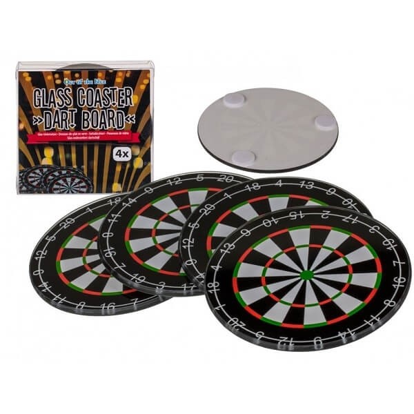 Γυάλινα Σουβέρ Στόχος για Βελάκια 4 τμχ - Dartboard Coasters