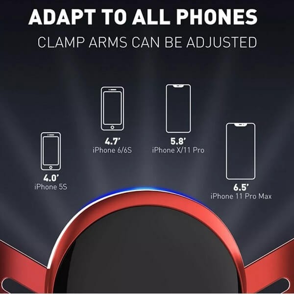 Βάση Στήριξης Κινητού για τον Αεραγωγό του Αυτοκίνητου Κόκκινο