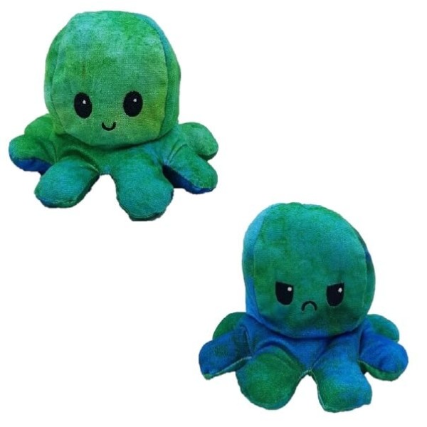 Λούτρινο Χταπόδι που αλλάζει διάθεση - Reversible Octopus 12εκ Amazonia