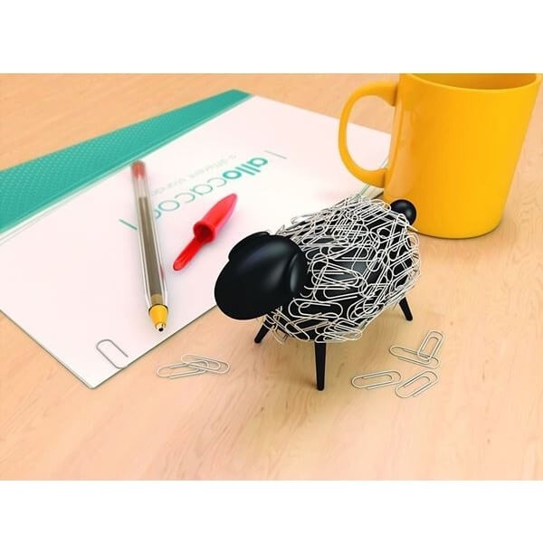 Allocacoc Sheepi Magnetic Paper Clip Holder - Μαγνητική Βάση για Συνδετήρες Μαύρο