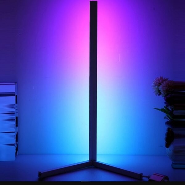 RGB Γωνιακό Επιδαπέδιο Ατμοσφαιρικό Φωτιστικό Ράγα LED με Τηλεχειρισμό ΜΑΥΡΟ