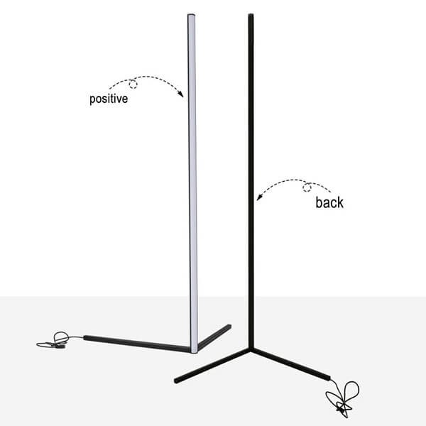 RGB Γωνιακό Επιδαπέδιο Ατμοσφαιρικό Φωτιστικό Ράγα LED με Τηλεχειρισμό ΜΑΥΡΟ