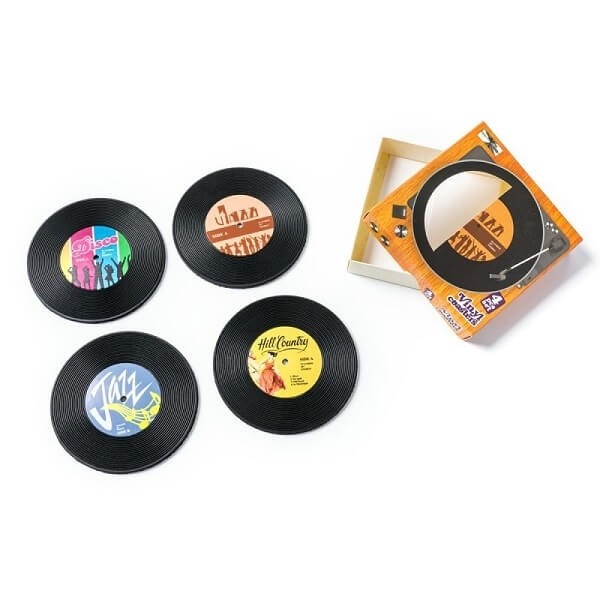 Σουβέρ - Δίσκος Βινυλίου 4 τεμάχια από Σιλικόνη