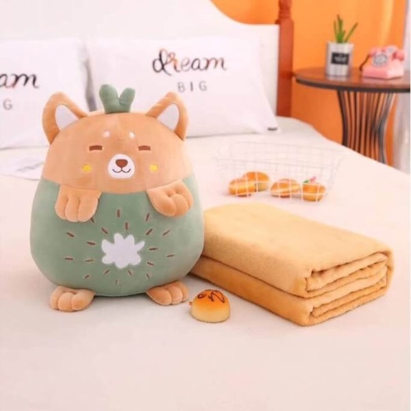 Λούτρινο Αρκουδάκι Ακτινίδιο με Θήκη για τα Χέρια και Κουβερτάκι