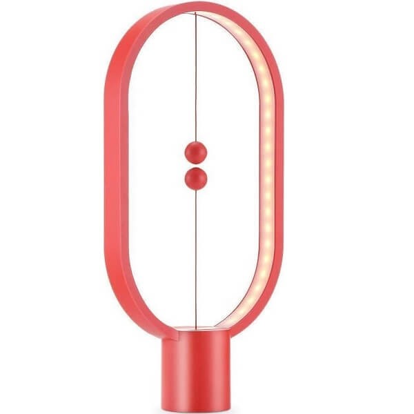 Allocacoc Heng Balance Plastic - Διακοσμητική λάμπα Κόκκινο με Δώρο Τροφοδοτικό