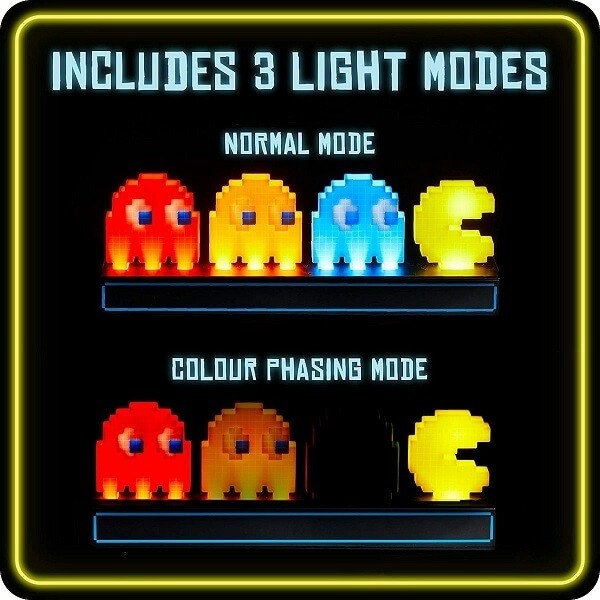 Διακοσμητικό Φωτιστικό Pac Man and Ghosts V2 με Δώρο Τροφοδοτικ