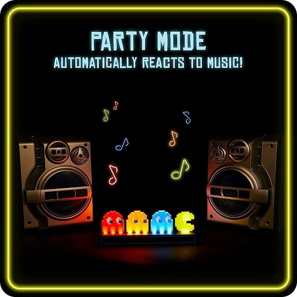 Διακοσμητικό Φωτιστικό Pac Man and Ghosts V2 με Δώρο Τροφοδοτικ