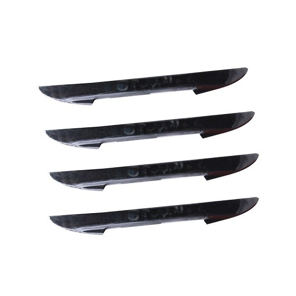 Αυτοκόλλητο Προστατευτικό Πόρτας Αυτοκινήτου 14.5x2cm 4 τεμάχια - Μαύρο 