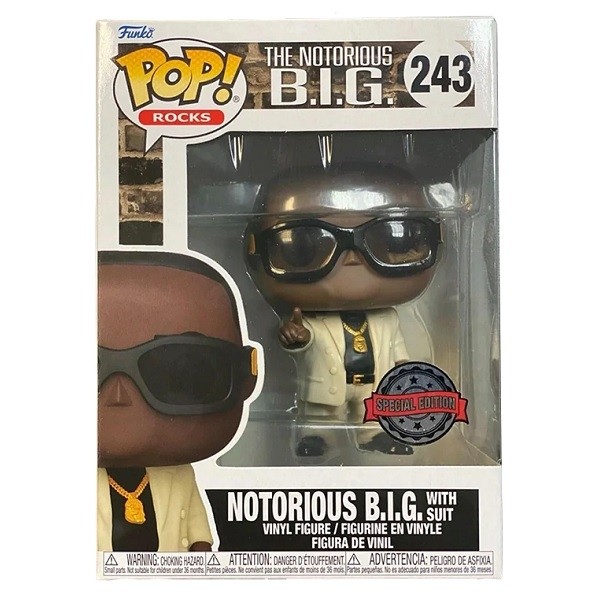 Funko POP Rocks Notorious BIG BIG with Suit 243 Vinyl Figure Exclusive