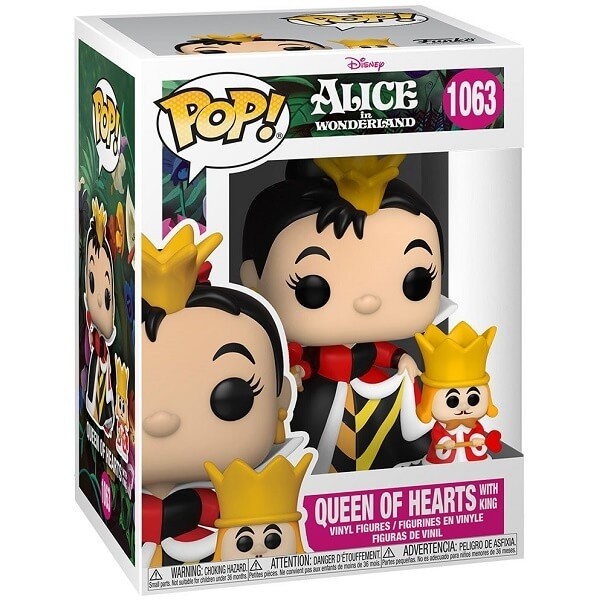 Funko POP Alice in Wonderland 70th Anniversary - Queen of Hearts with King 1063 Vinyl Figure