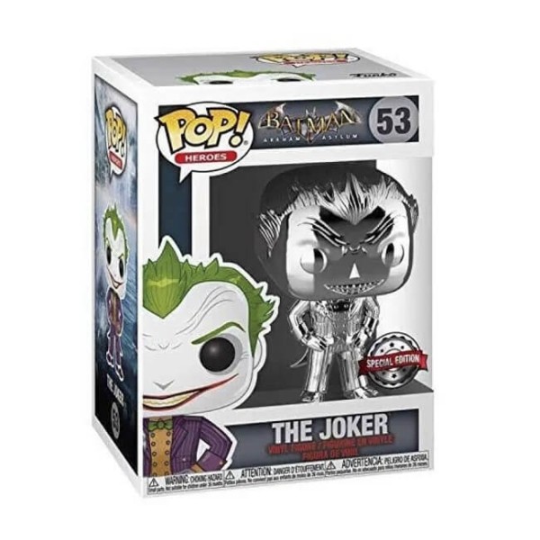 Funko POP Heroes - The Joker Silver Chrome 53 Vinyl Figure Exclusive