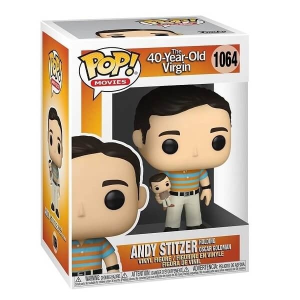Funko POP Movies The 40 Year Old Virgin - Andy Holding Oscar Goldman 1063 Vinyl Figure
