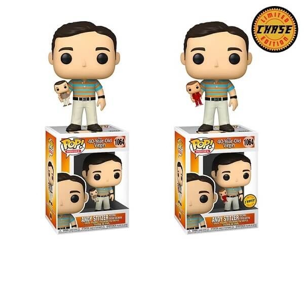 Funko POP Bundle of 2 The 40 Year Old Virgin - Andy Holding Oscar Goldman & Chase 1063