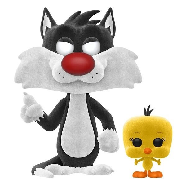 Funko Pop Tees Box Looney Tunes Sylvestre and Tweety Floced Exclusive Figure 309 & Tshirt Medium