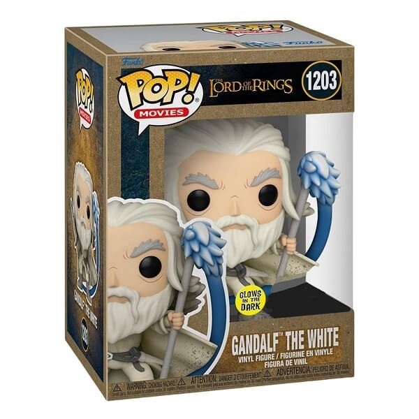 Funko POP Movies LotR - Gandalf the White 1203 (GITD) Vinyl Figure Earth Day Exclusive 